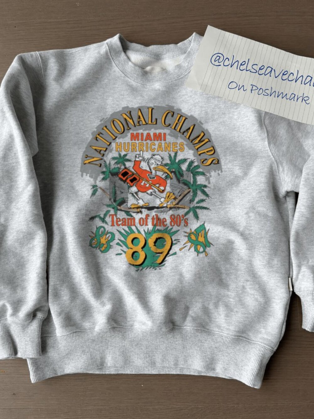 Vintage Miami Hurricanes National Champs Sweatshirt, University of Miami Shirt